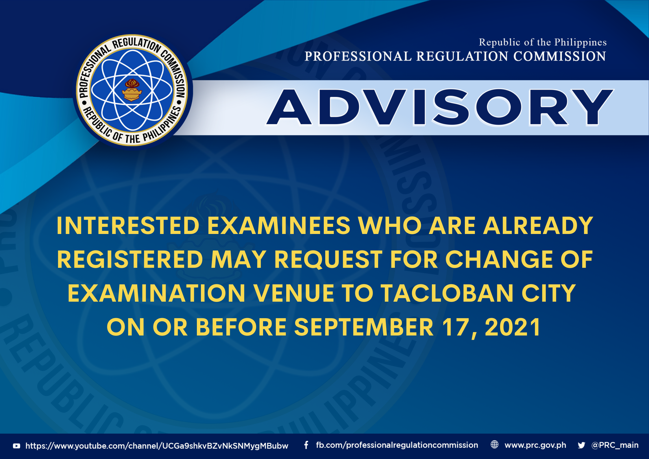 Designation of Tacloban City as an Additional Testing Center for the